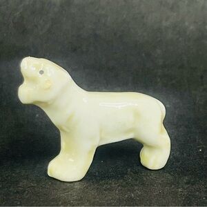 vintage japan tiger figurine miniature trinket 2 inch‎ white